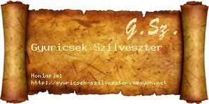Gyuricsek Szilveszter névjegykártya
